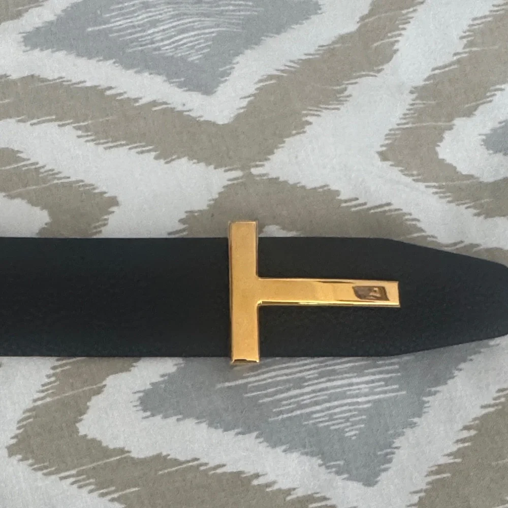 Tom ford gold buckle size 95 belt